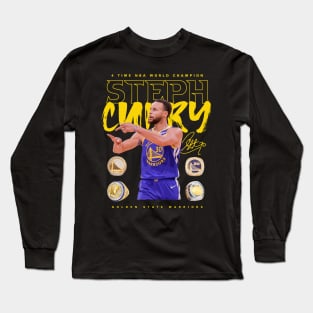 Steph Curry 4 Rings Long Sleeve T-Shirt